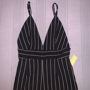Glare pinstriped jumpsuit